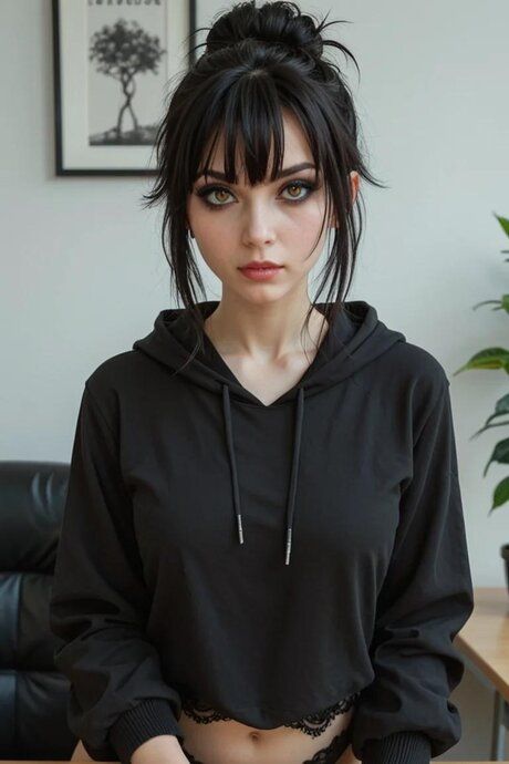 AI generated brunette with striking eyes has POV sex with a long cock - #5