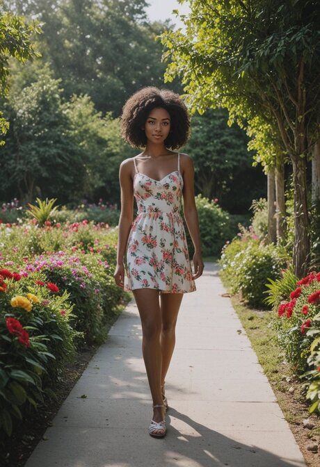 Pretty AI babe Naomi Bell gets her twat stuffed in a beautiful garden - #5