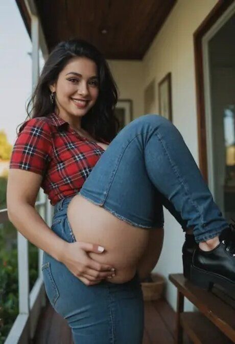 Big ass AI babe Daria Calman show her fabulous big tits and tasty cunt - #9