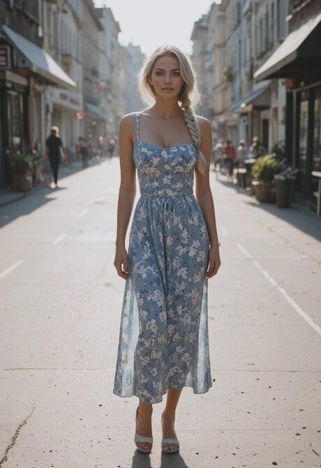 AI generated blonde beauty engages in hardcore sex on a public street - #5