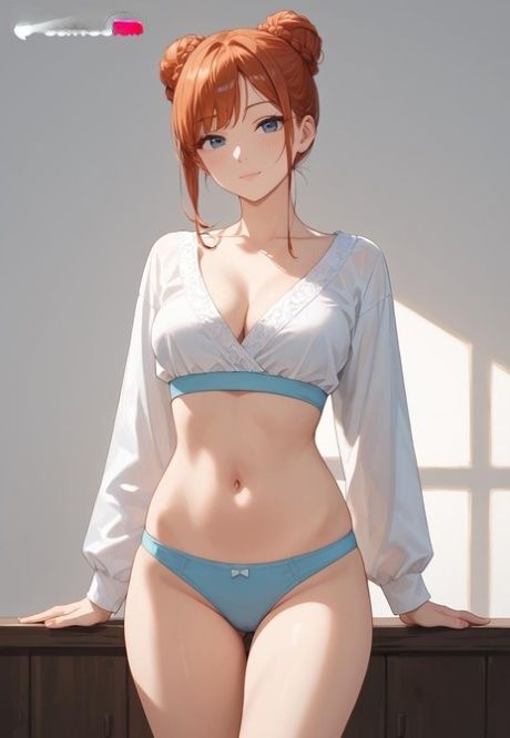 Adorable redheaded AI babe Lizeth gets her asshole stuffed deeply - #1