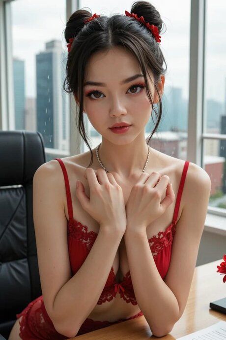 Beautiful Asian girl with red lips is left with a hard cock after fucking - #2