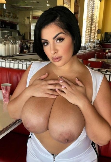 Voluptuous AI generated model shows her big breasts and her great ass - #12