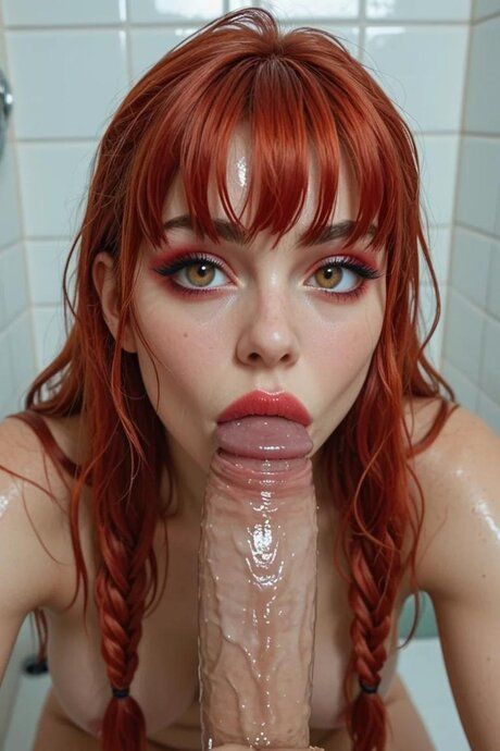 Redheaded AI generated nympho Strawberrysin flaunts her curves & fucks in POV - #5