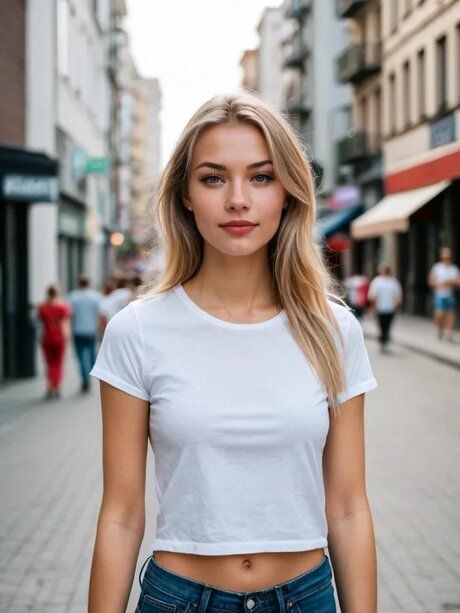 AI generated blonde beauty models fully clothed at various locations - #6