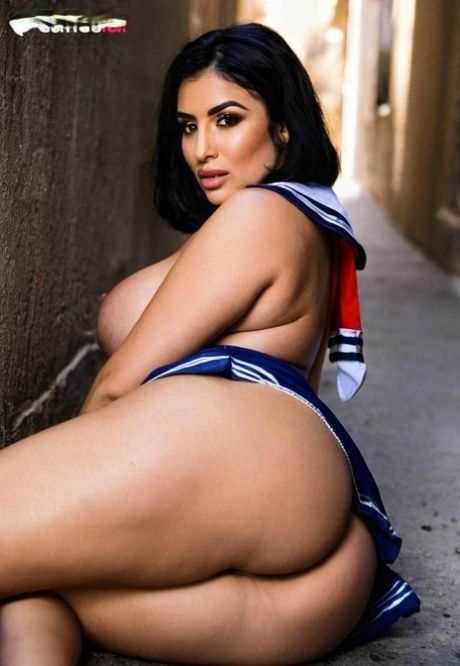 Chubby AI generated beauty Karlee shows her monster curves & hot pussy - #11