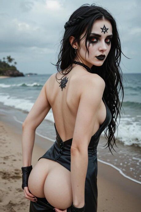 Dark haired teen gets banged on a beach after showing her naked body - #4