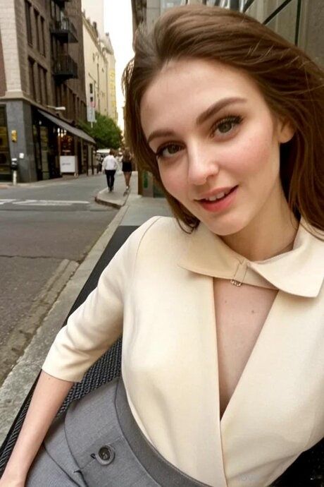 Beautiful AI generated amateur Maya Bennett poses in her solo compilation - #10