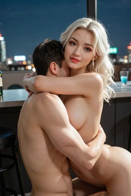 Hot blonde with striking red lips and sexy curves gets banged on rooftop - #10