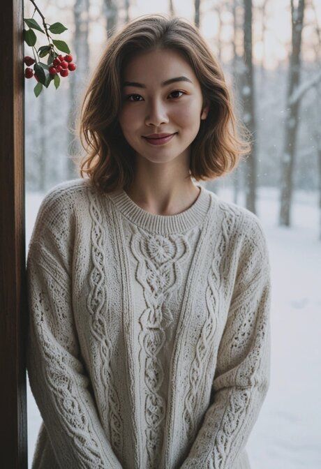 AI generated Asian girl poses solo and has POV sex in a bedroom as well - #9