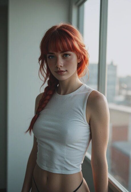 Pretty redhead girlfriend does anal in an AI generated POV scene - #6
