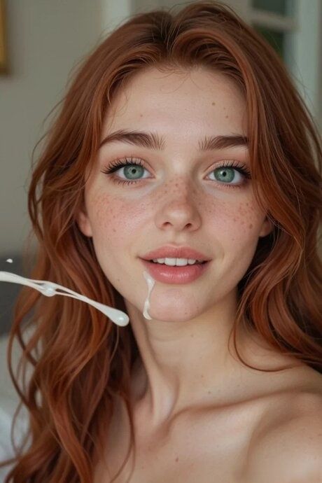 Pretty redhead GF sucks and rides a big dick in an AI generated POV scene - #4