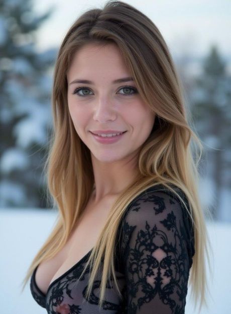 Adorable AI generated model Rinas shows her big tits & face covered in cum - #10