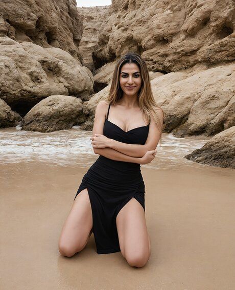 Sexy mature woman gets totally naked while on a beach by herself - #3