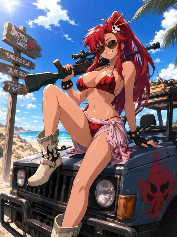 Beach fun with Yoko Littner - #11
