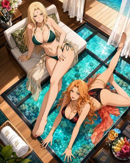Mature Beach Fun with Tsunade & Rangiku - #20