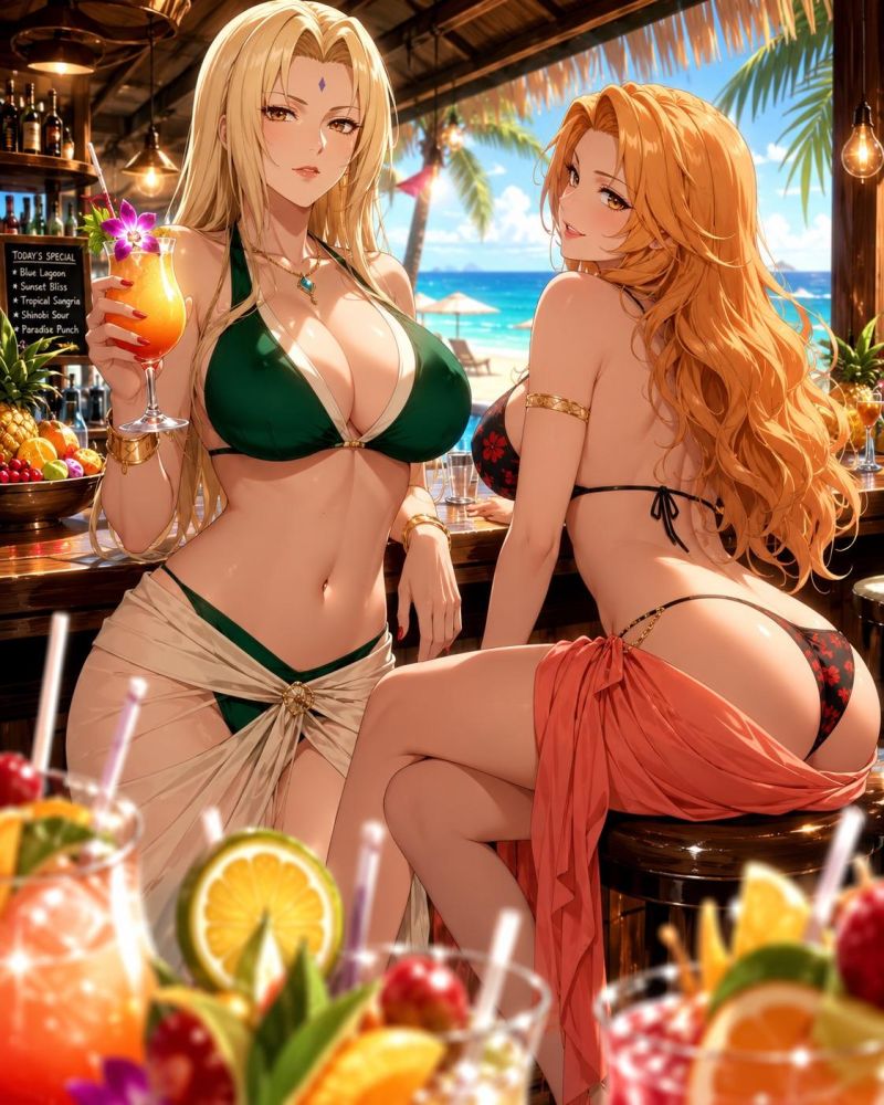 Mature Beach Fun with Tsunade & Rangiku - #18