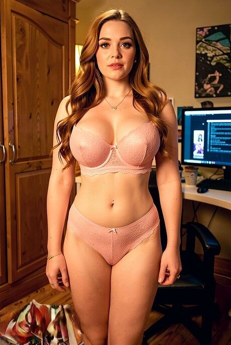 Solo girl removes her underthings and thong to expose her massive boobs - #13