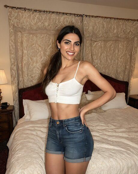 Sexy model gets completely naked on her bed in a confident manner - #2