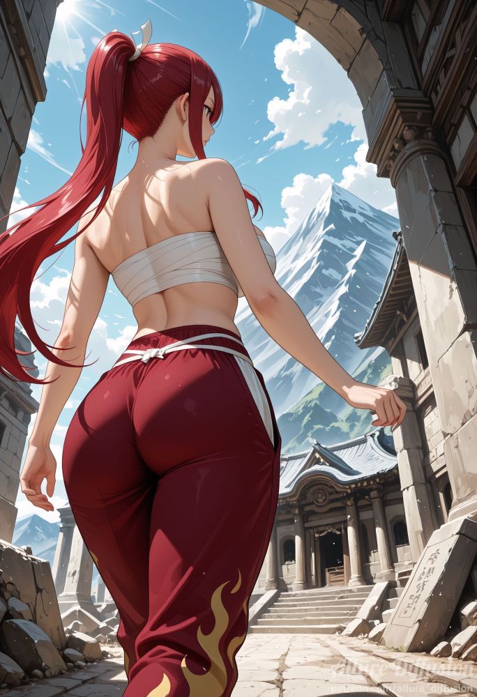 Erza Scarlet cooling down after a training session - #4