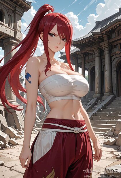 Erza Scarlet cooling down after a training session - #13