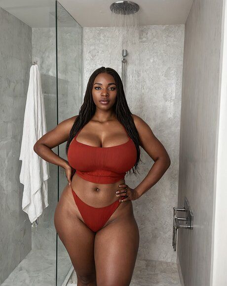 Pretty black girl removes a bodystocking to go nude in a bathroom - #1