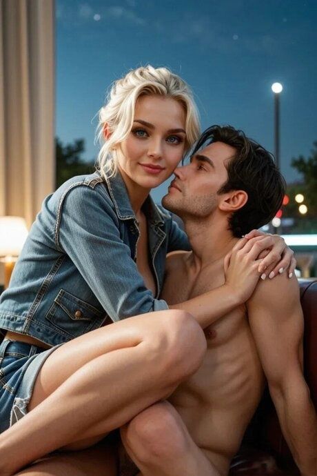 Beautiful AI generated models partake in a double penetration - #3