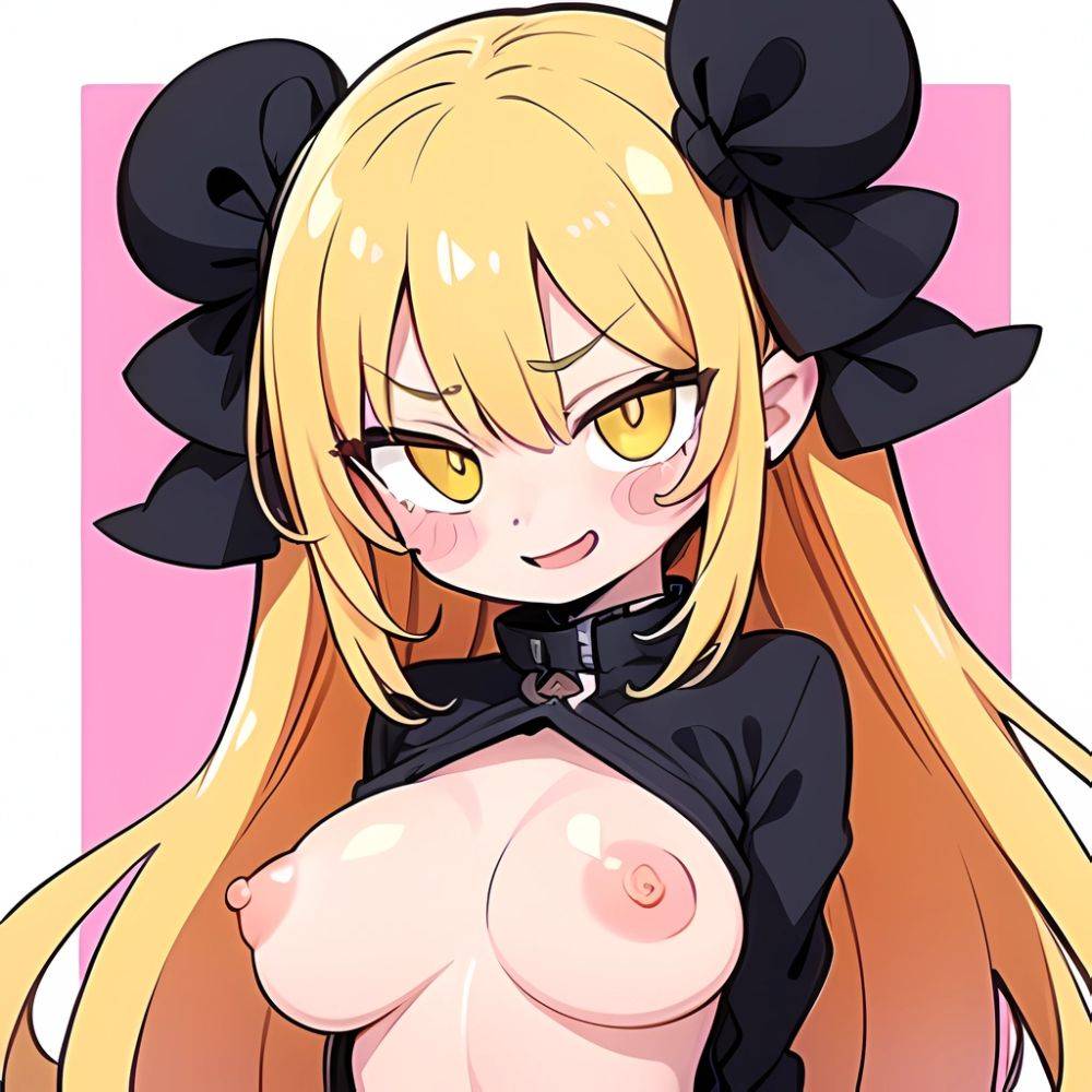 Gareth Fate 1girl Blonde Hair Blush Stickers Breasts Covered Nipples Hair Flaps Large Breasts Looking At Viewer Navel Nipples Pu, 1956200508 - AIHentai - #main