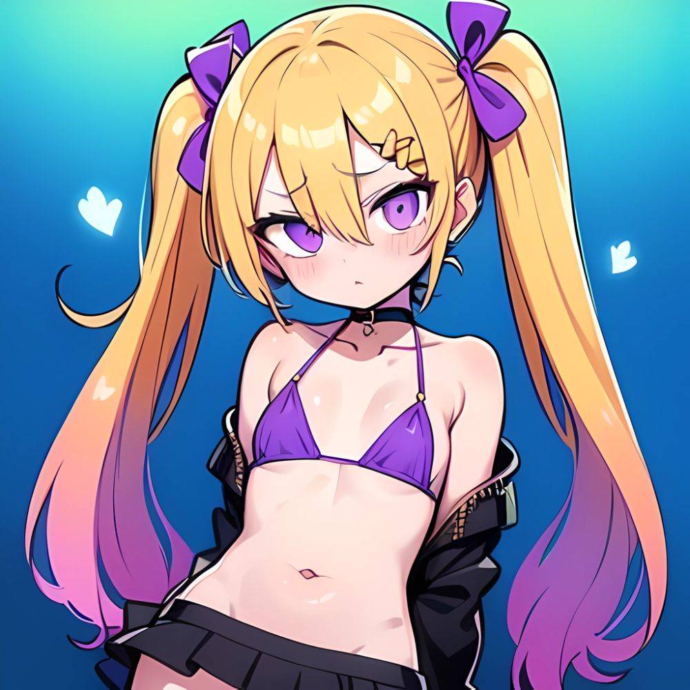 Ninomiya Asuka 1girl Arms Behind Back Bare Shoulders Bikini Bikini Skirt Blonde Hair Blush Braid Breasts Choker Collarbone Cover, 3747590343 - AIHentai - #main