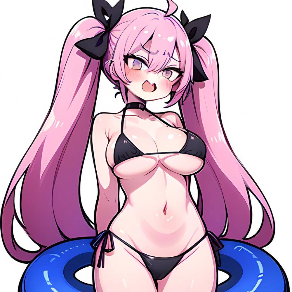 Bremerton Azur Lane 1girl Bare Shoulders Bikini Blush Breasts Choker Collarbone Cowboy Shot Crossed Bangs Fang Hair Between Eyes, 2835235998 - AIHentai - #main