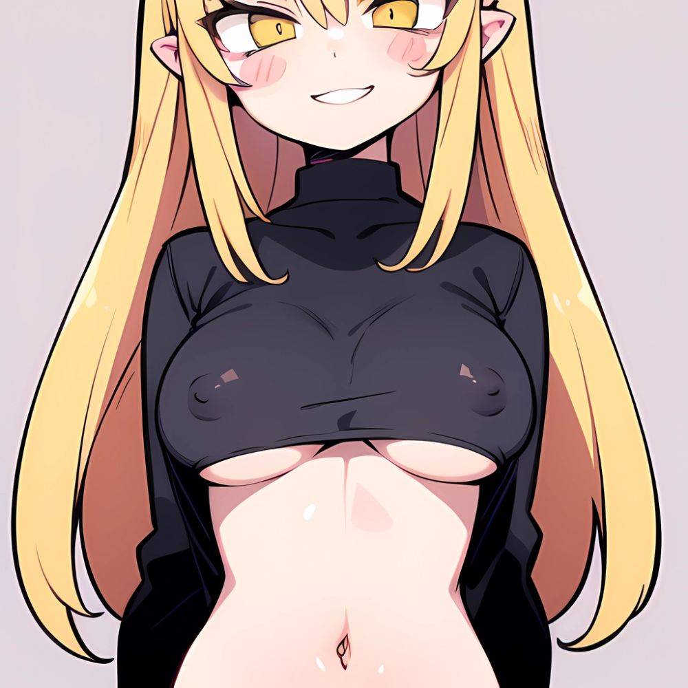 Gareth Fate 1girl Blonde Hair Blush Stickers Breasts Covered Nipples Hair Flaps Large Breasts Looking At Viewer Navel Nipples Pu, 1823437266 - AIHentai - #main