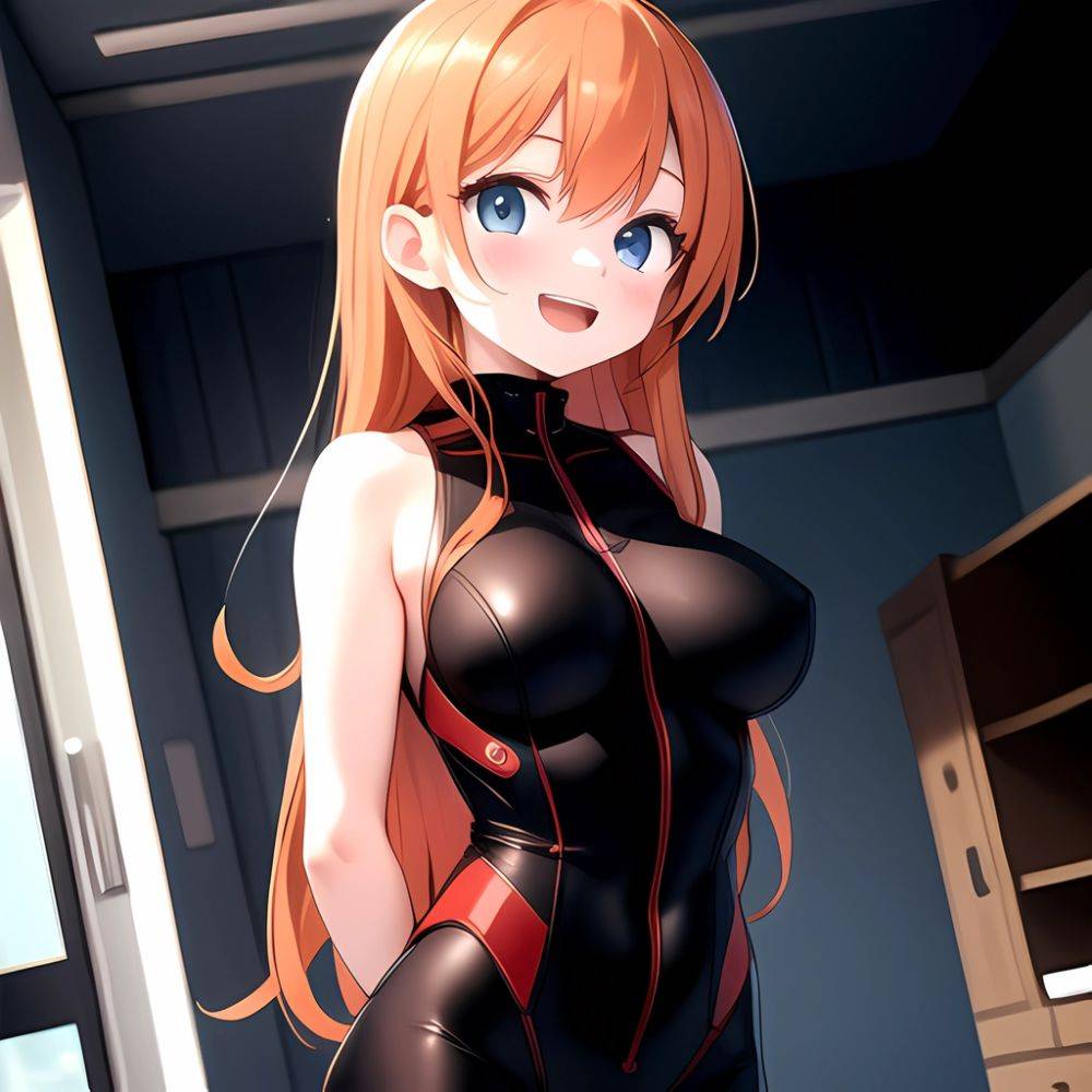 Souryuu Asuka Langley 1girl Blue Eyes Bodysuit Breasts Large Breasts Long Hair Looking At Viewer Open Mouth Orange Hair Plugsuit, 1272450161 - AIHentai - #main