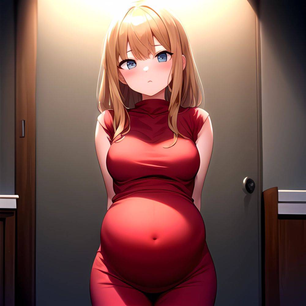 1girl Solo Standing Pregnant Facing The Viewer Arms Behind Back 1 3 Masterpiece Best Quality, 1249248203 - AIHentai - #main