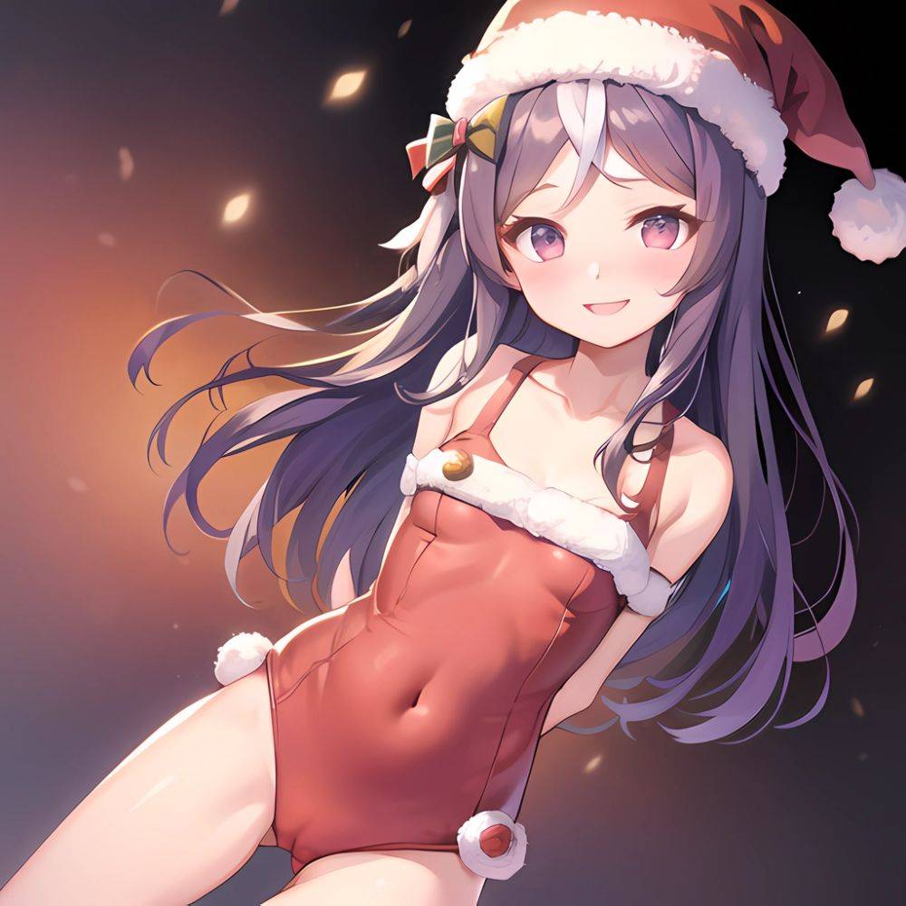 Mejiro Dober Umamusume 1girl Bell Blush Bow Christmas Ears Through Headwear Fur Trimmed Headwear Fur Trim Hat Hat Bow Long, 1087723004 - AIHentai - #main