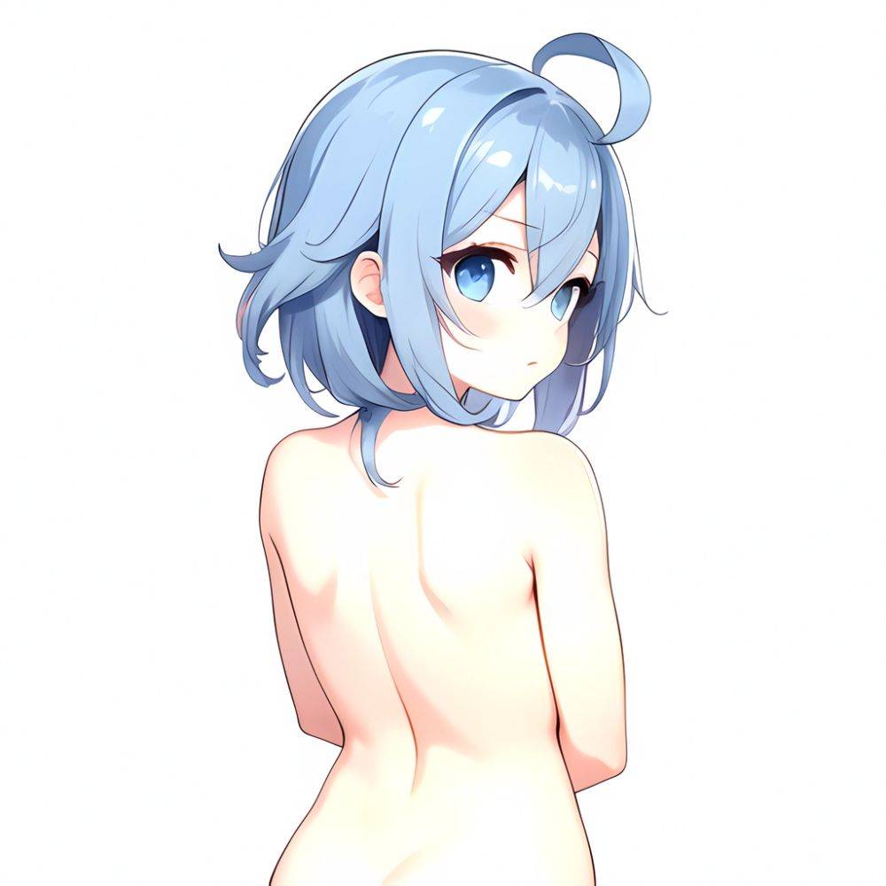 Small Breasts Small Boobs Furina Genshin Impact 1girl Ahoge Blue Eyes Blue Hair Blush Breasts Closed Mouth Collarbone Completely, 1460552372 - AIHentai - #main