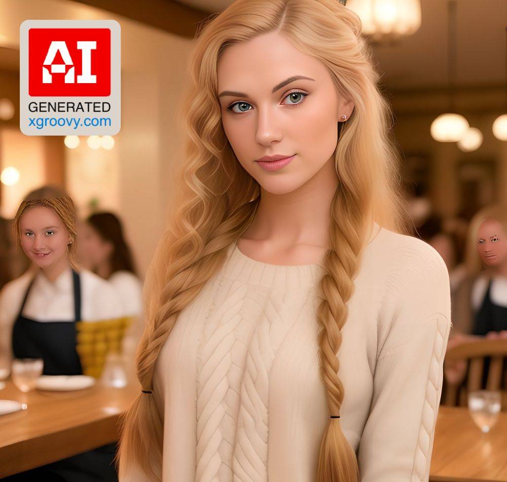 I'm a confident Dutch blonde, serving up some fucking delicious food in this cozy ass restaurant. - #main