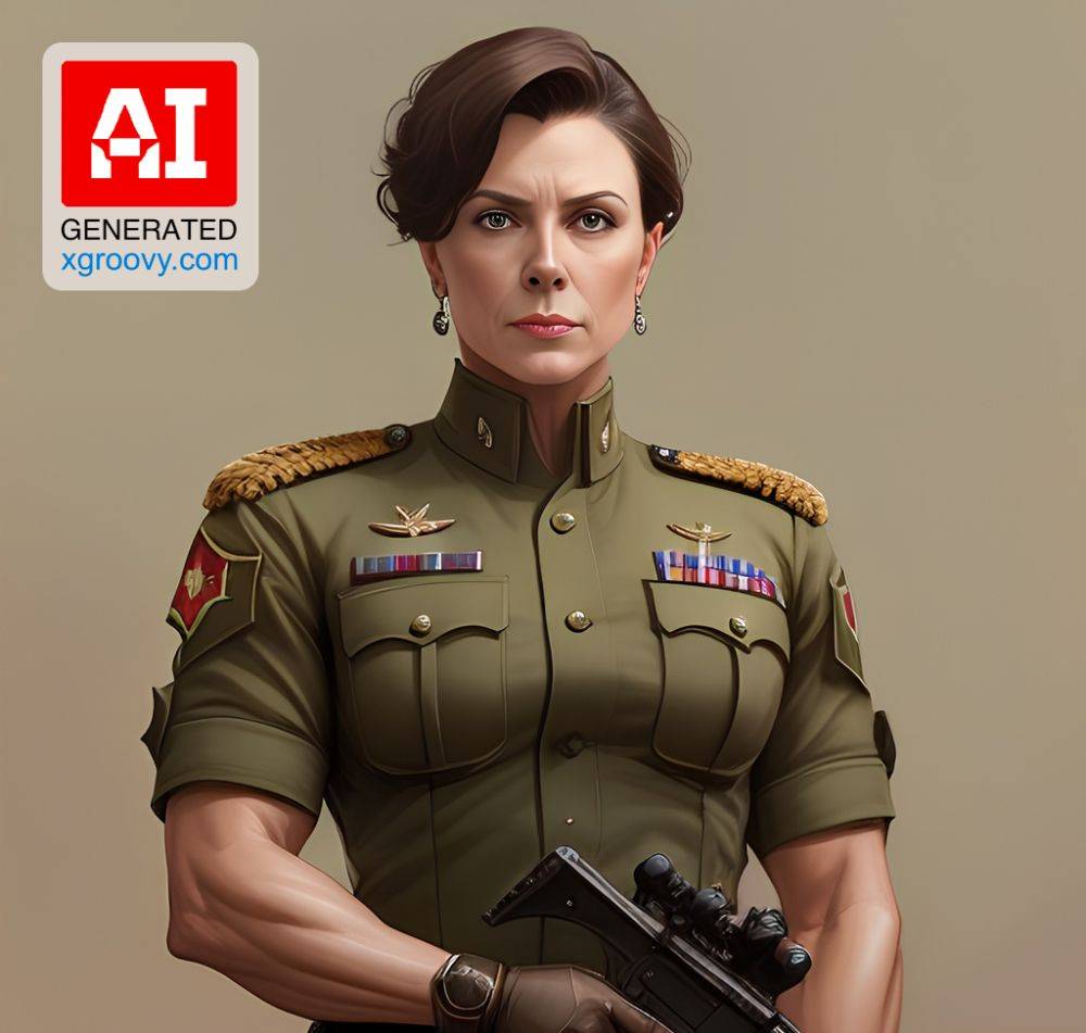 I'm a badass artist, short-haired, small-titted motherfucker who loves painting in military gear at 40. - #main