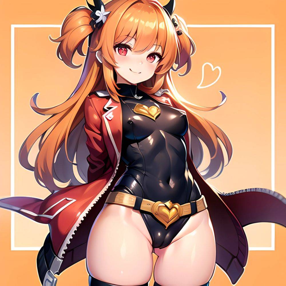 1girl Mature Belt Blush Breasts Cameltoe Gem Heart Highres Hyper Blossom Jacket Jewelry Leotard Long Hair Magical Girl Orange Ha, 2673052886 - AIHentai - #main