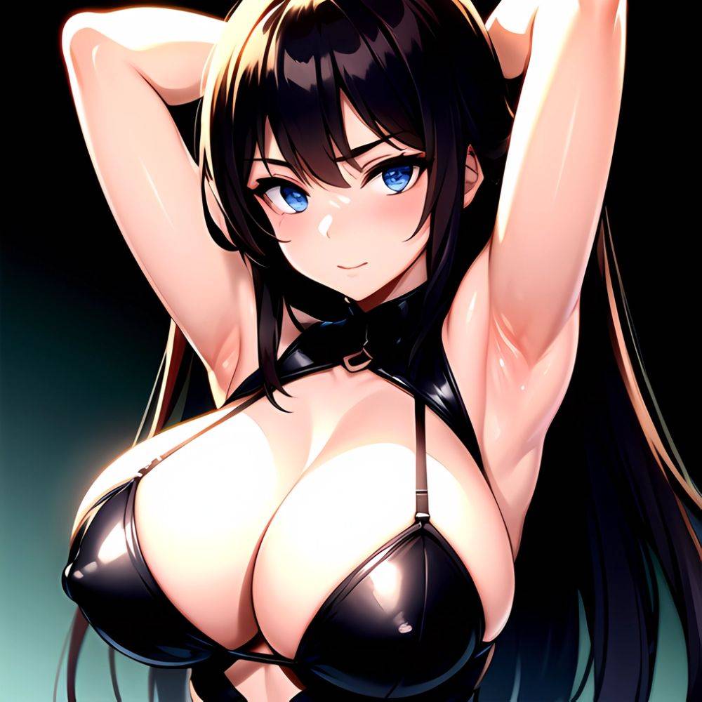 1girl Solo Big Boobs Pov Blue Eyes Armpits Arms Behind Head, 2965701058 - AIHentai - #main