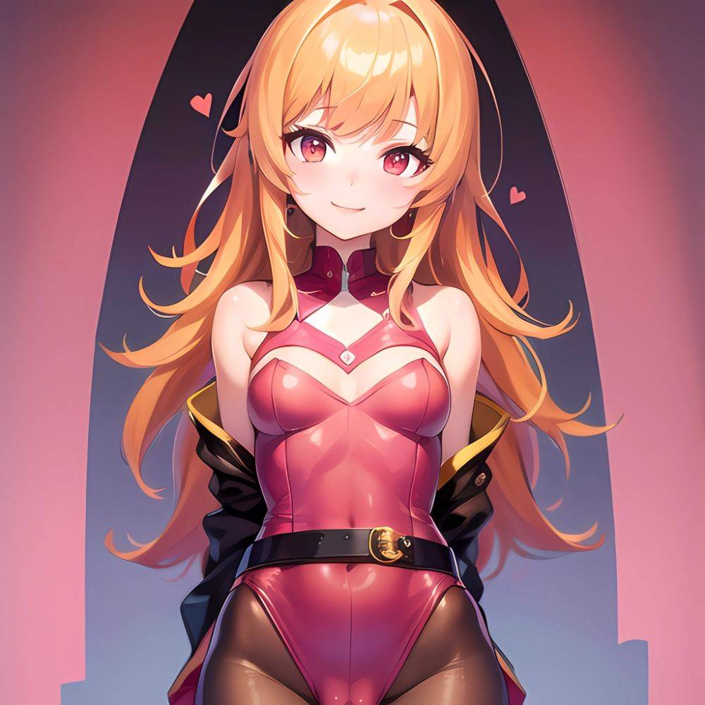 1girl Mature Akazutsumi Momoko Belt Blush Breasts Cameltoe Gem Heart Highres Hyper Blossom Jacket Jewelry Leotard Long Hair Magi, 2864714833 - AIHentai - #main