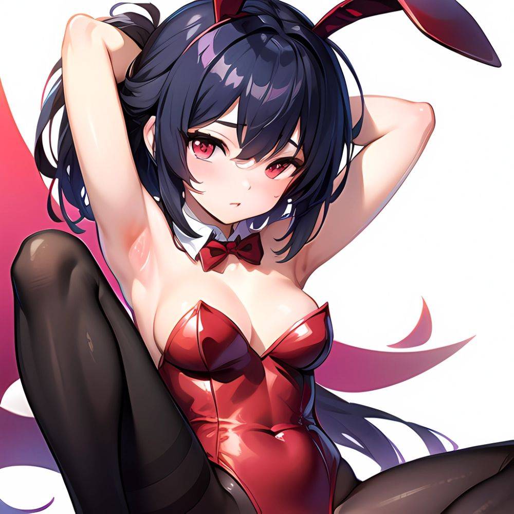 1girl Solo Animal Ears Armpits Black Hair Black Pantyhose Blue Archive Bow Bowtie Cat Ears Colored Inner Hair Coma Light825, 1618713369 - AIHentai - #main