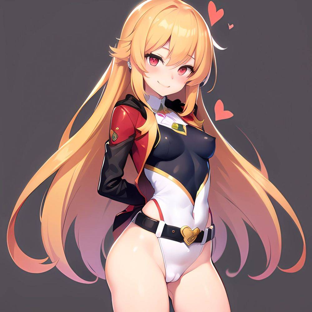 1girl Mature Belt Blush Breasts Cameltoe Gem Heart Highres Hyper Blossom Jacket Jewelry Leotard Long Hair Magical Girl Orange Ha, 3969079474 - AIHentai - #main