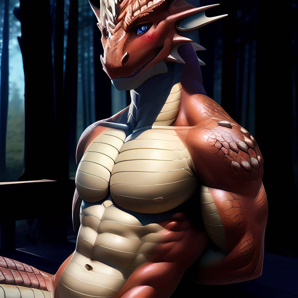 Anthro Dragon Male Solo Abs Cum Dripping Muscular Dragon Penis Genital Slit Furry Sitting Realistic Scales Detailed Scales Textu, 2946611233 - AIHentai - #main