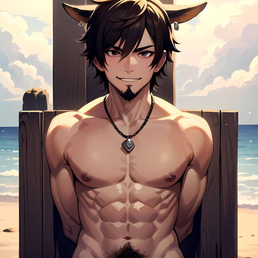 Naked Penis Abs Atlas Vos Bara Beach Bracelet Brown Eyes Brown Hair Bulge Collarbone Commission Cow Horns Solo 1guy Dark, 3065257770 - AIHentai - #main