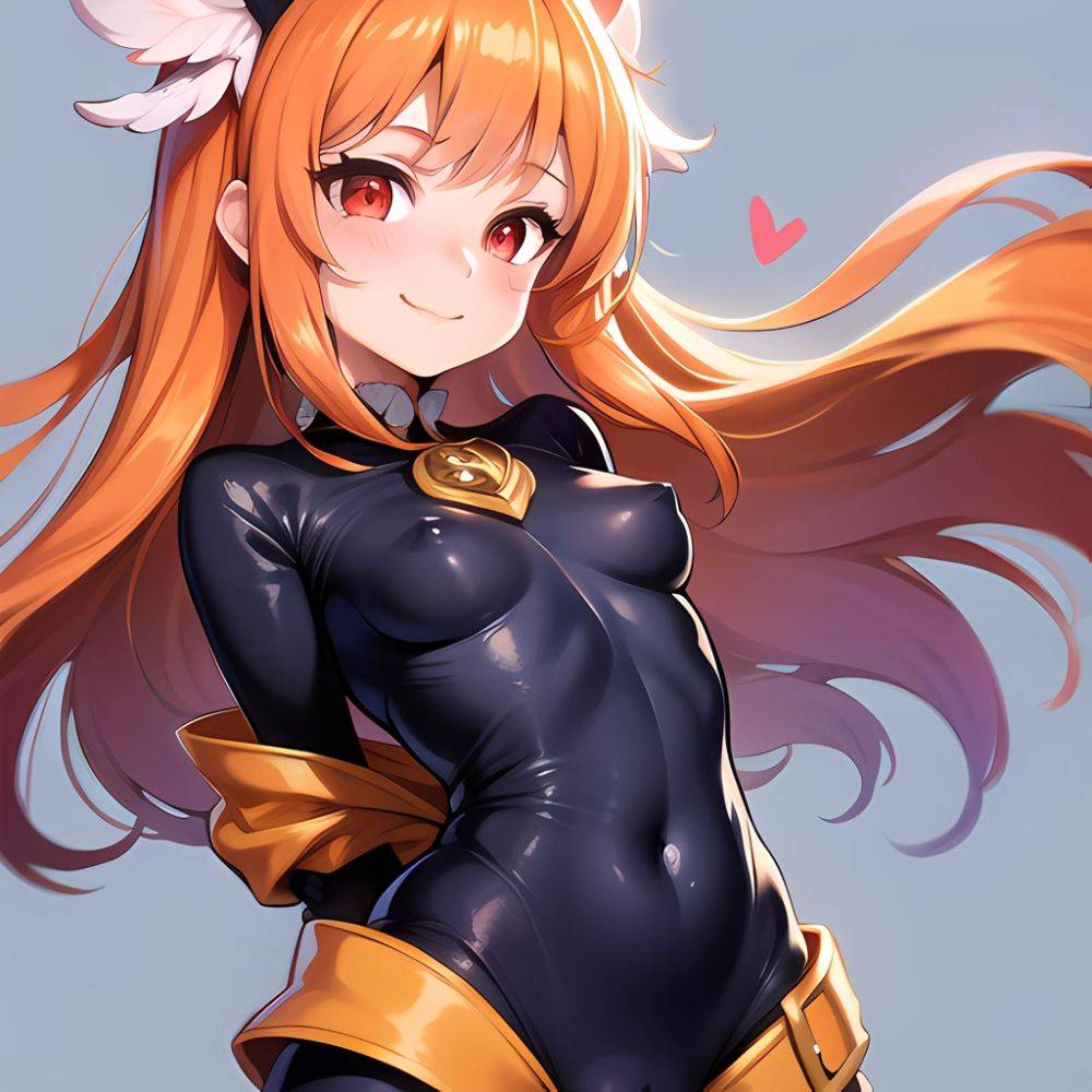 1girl Mature Belt Blush Breasts Cameltoe Gem Heart Highres Hyper Blossom Jacket Jewelry Leotard Long Hair Magical Girl Orange Ha, 1353738771 - AIHentai - #main