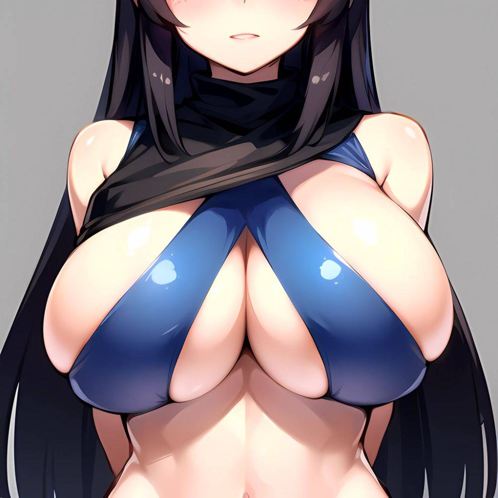 1girl Solo Big Boobs Pov Arms Behind Back Simple Background, 2199137506 - AIHentai - #main