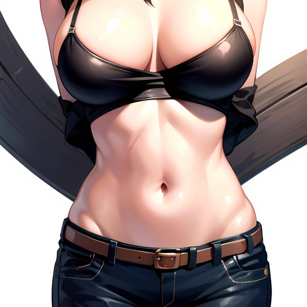 1girl Solo Big Boobs Pov Arms Behind Back Simple Background, 4231587165 - AIHentai - #main