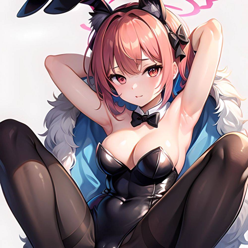 1girl Solo Animal Ears Armpits Black Hair Black Pantyhose Blue Archive Bow Bowtie Cat Ears Colored Inner Hair Coma Light825, 2890478730 - AIHentai - #main