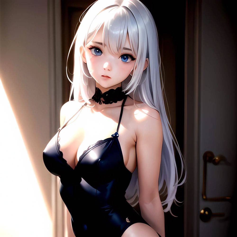 1girl Sexy Blue Eyes Arms Behind Back Facing The Camera Looking At The Camera, 3473192653 - AIHentai - #main