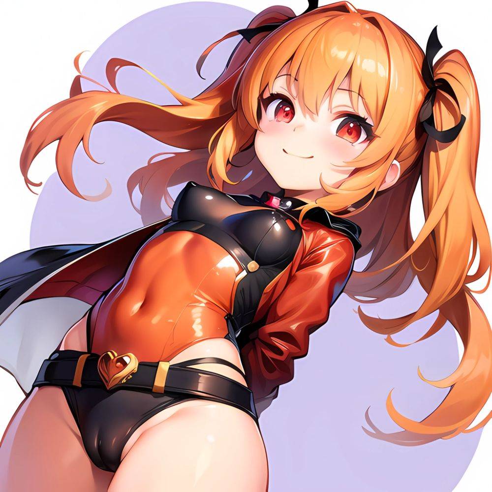 1girl Mature Belt Blush Breasts Cameltoe Gem Heart Highres Hyper Blossom Jacket Jewelry Leotard Long Hair Magical Girl Orange Ha, 2866094770 - AIHentai - #main